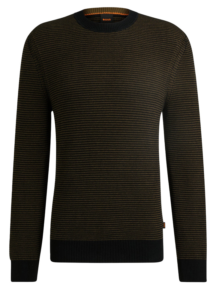 HUGO pullover Aturn wolblend strepen -Gemaakt van 47% nylon, 41% wol, 10% polyacryl, 1% stretch en 1% alpaca-HEREN TRUIEN