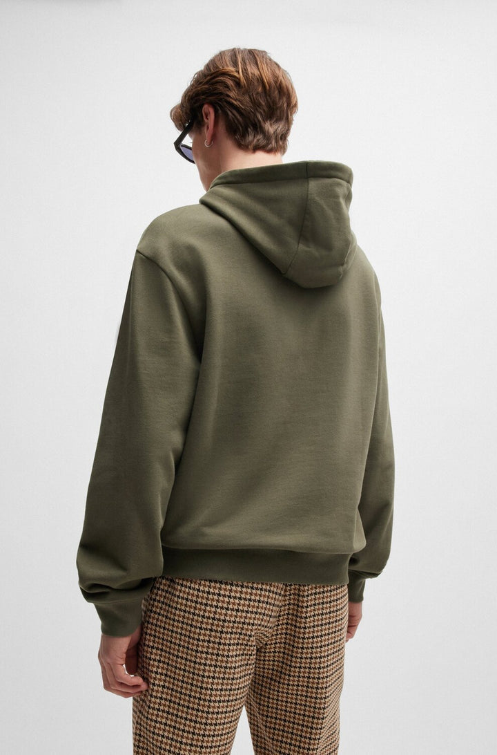 HUGO relaxed fit hoodie-100% Katoen, partcode.71: 96% Katoen, 4% Elastan-HEREN TRUIEN & VESTEN-Groen