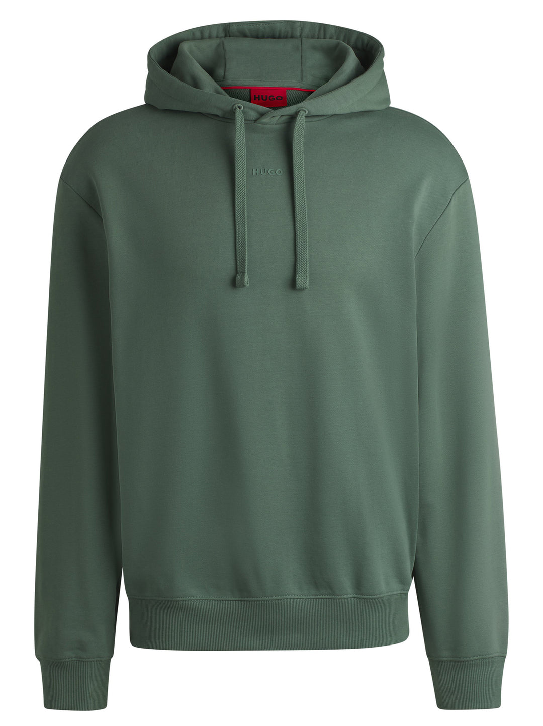 HUGO Relaxed-fit hoodie van katoen DAPO-100% Katoen-HEREN TRUIEN & VESTEN-Groen
