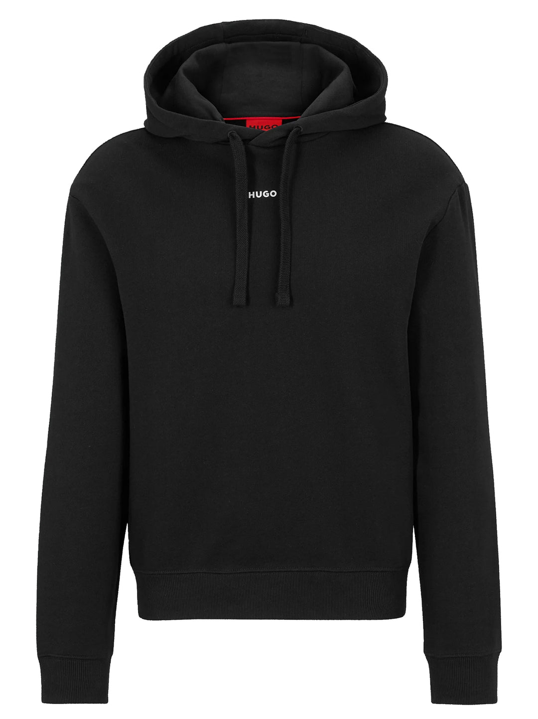 HUGO Relaxed-fit hoodie van katoen DAPO-100% Katoen-HEREN TRUIEN & VESTEN-Zwart
