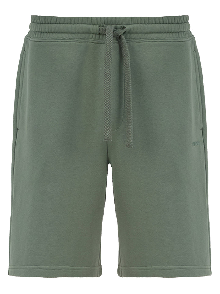 HUGO Relaxed-fit short van katoen met logoprint-100% Katoen <br />-HEREN BROEKEN-Groen