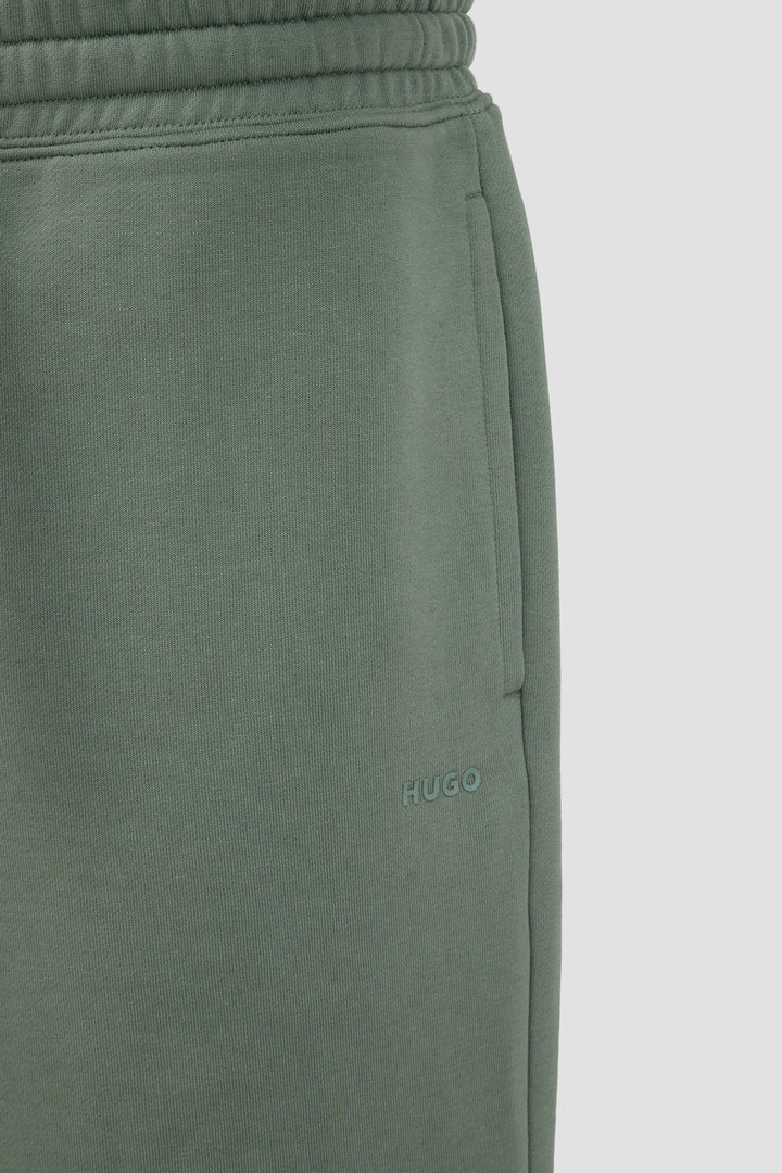 HUGO Relaxed-fit short van katoen met logoprint-100% Katoen <br />-HEREN BROEKEN-Groen