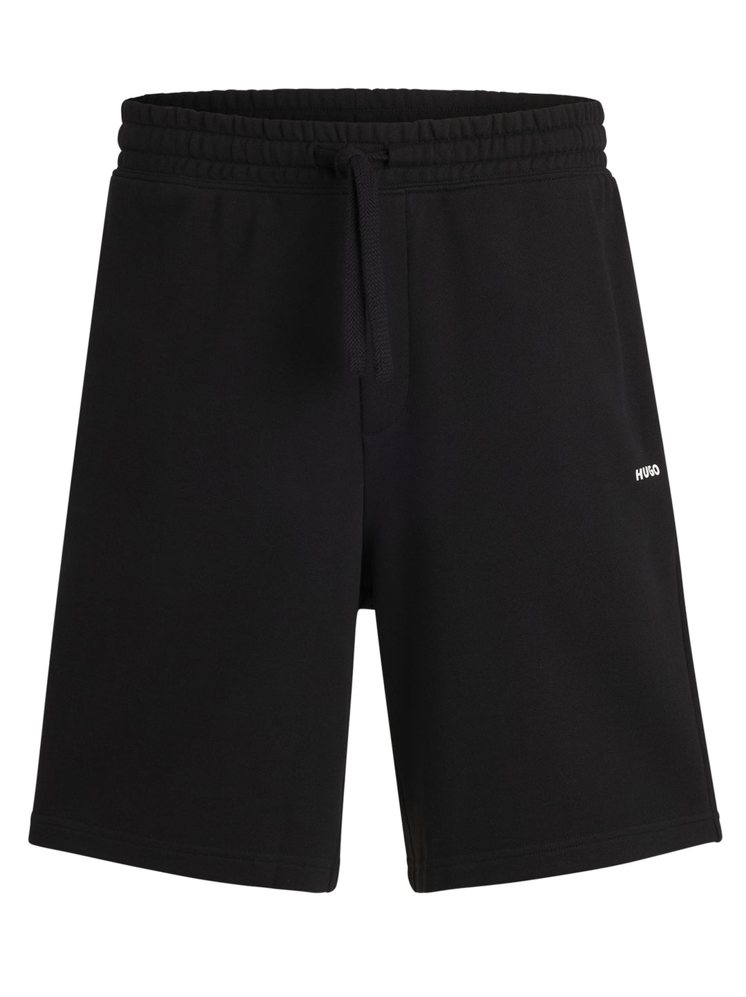 HUGO Relaxed-fit short van katoen met logoprint-100% Katoen <br />-HEREN BROEKEN-Zwart