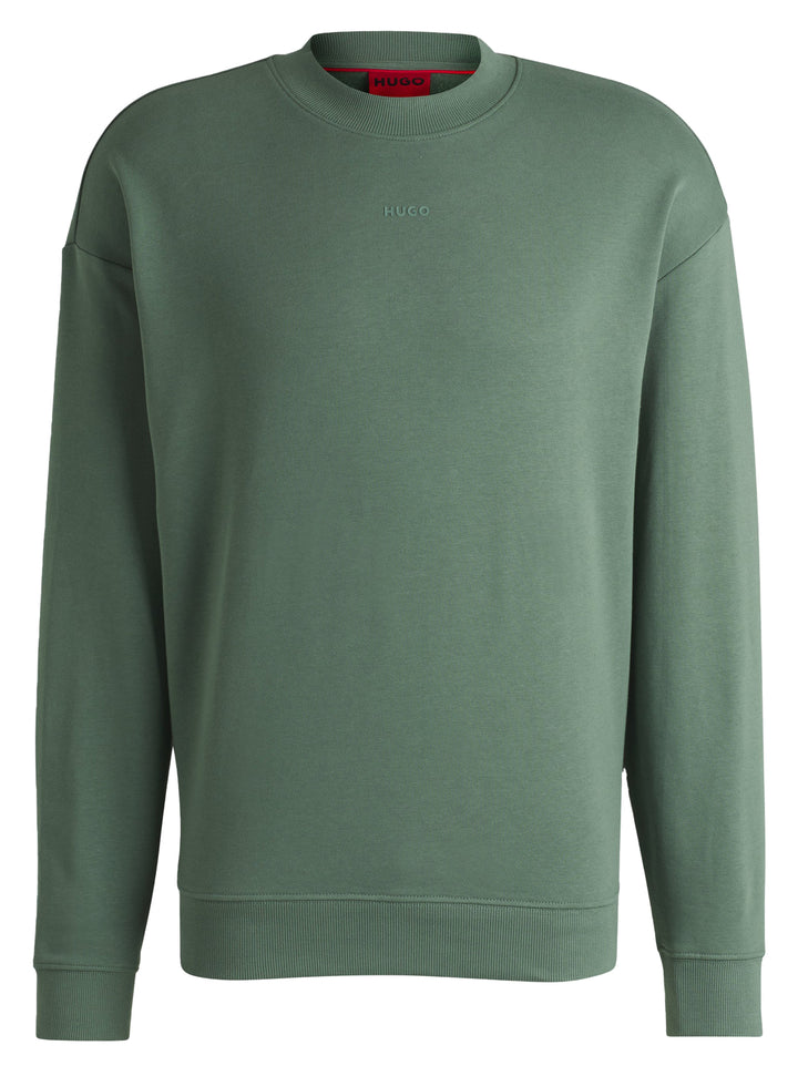 HUGO Relaxed-fit sweatshirt DAPOCREW-100% Katoen-HEREN TRUIEN & VESTEN-Groen