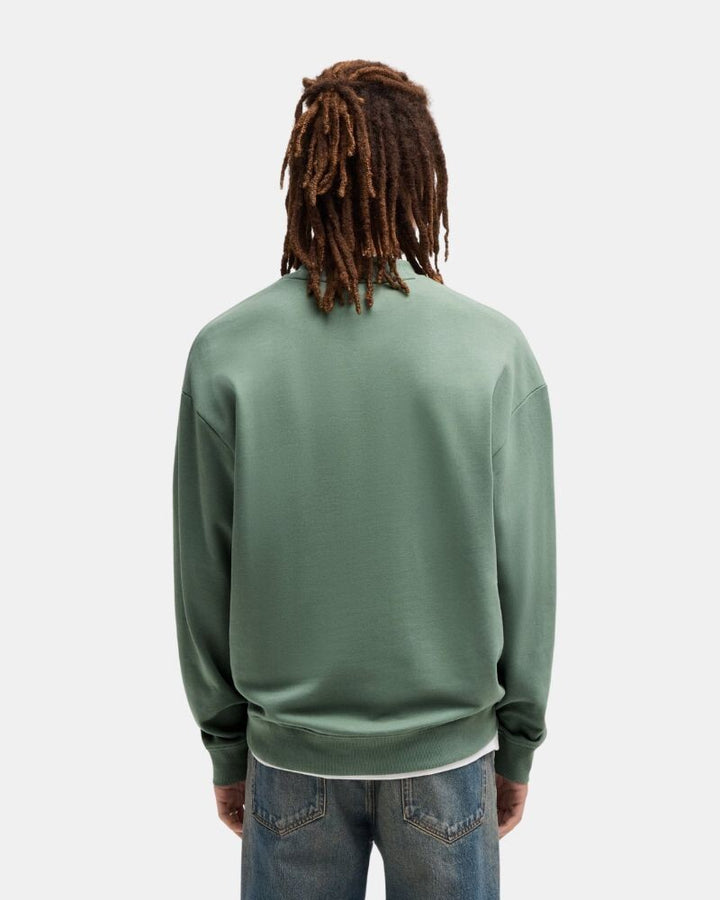 HUGO Relaxed-fit sweatshirt DAPOCREW-100% Katoen-HEREN TRUIEN & VESTEN-Groen