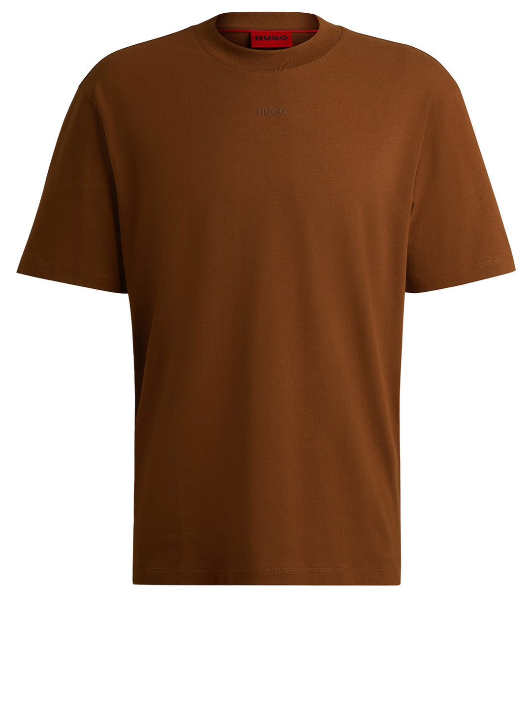 HUGO relaxed fit T-shirt-100% Katoen-HEREN POLO'S & T-SHIRTS-Bruin