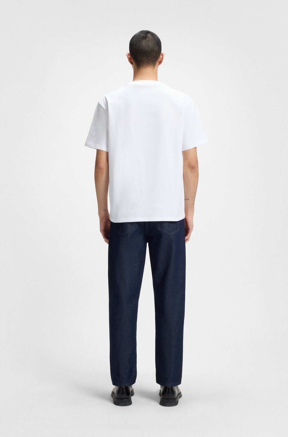 HUGO relaxed fit T-shirt-100% katoen-HEREN POLO'S & T-SHIRTS-Wit