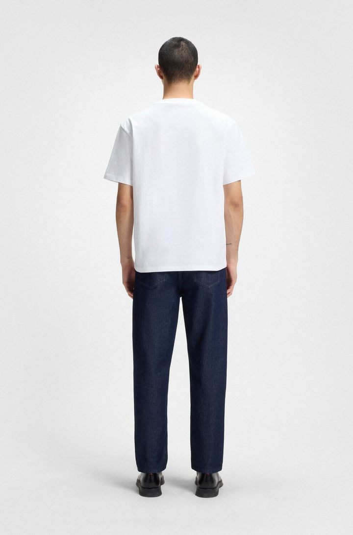 HUGO relaxed fit T-shirt-100% katoen-HEREN POLO'S & T-SHIRTS-Wit