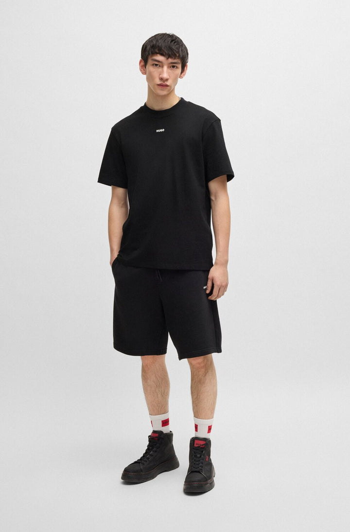 HUGO relaxed fit T-shirt-100% katoen-HEREN POLO'S & T-SHIRTS-Zwart