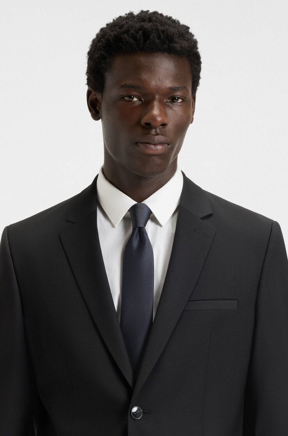 HUGO stropdas zijdemix – Blauw-52% zijde, 48% polyester-HEREN DAS/ STRIK/POCHETTE-Blauw