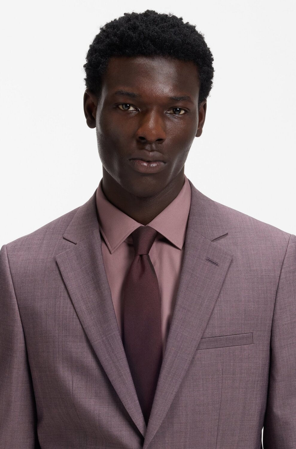 HUGO stropdas zijdemix jacquardstructuur – Bruin-57% zijde, 43% polyester-HEREN DAS/ STRIK/POCHETTE-Bruin