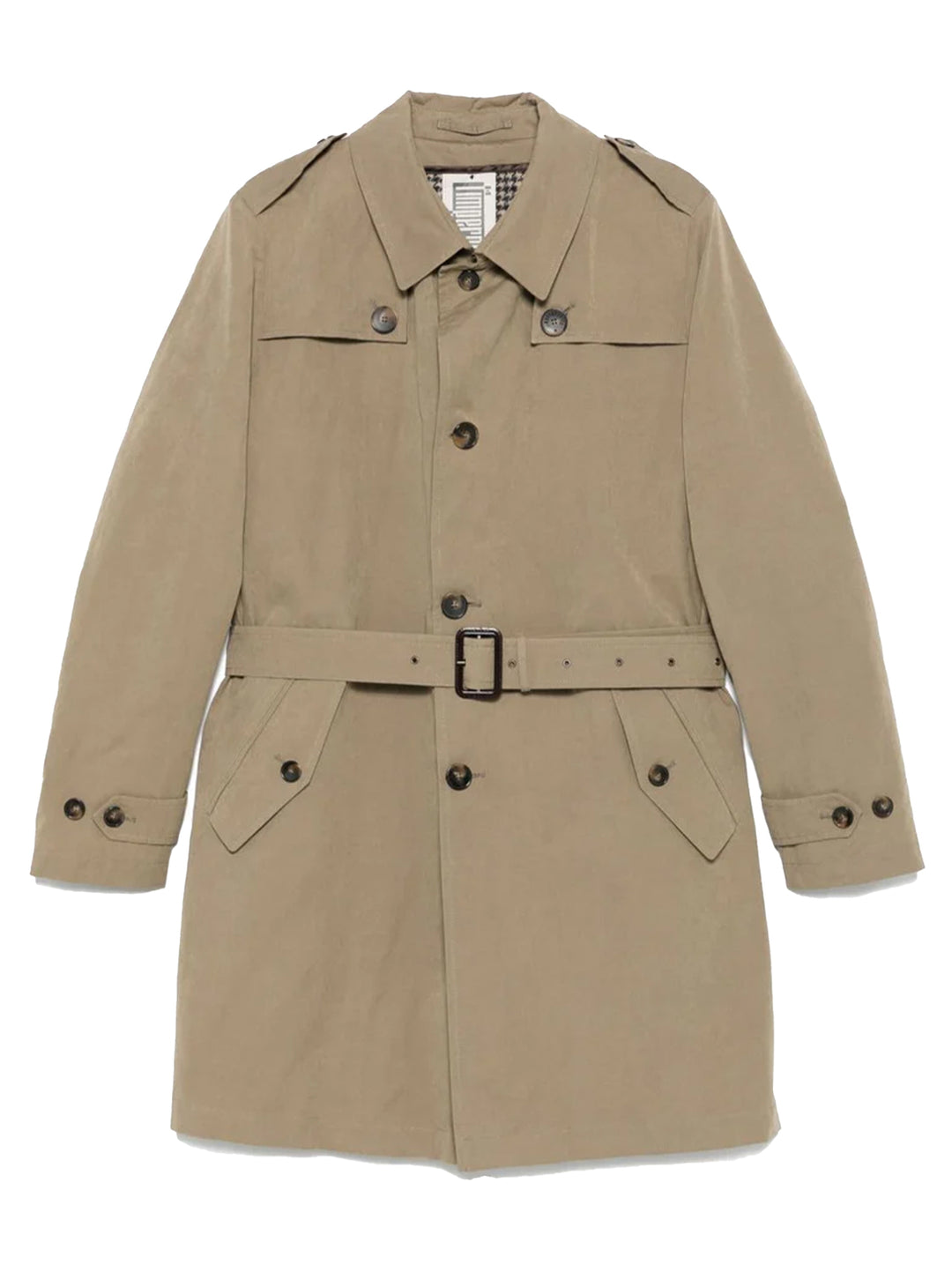 I’impermeabile Gilberto Belted Trench Coat – Beige-45% katoen, 39% polyester, 16% nylon-HEREN JASSEN & JACKS-Beige