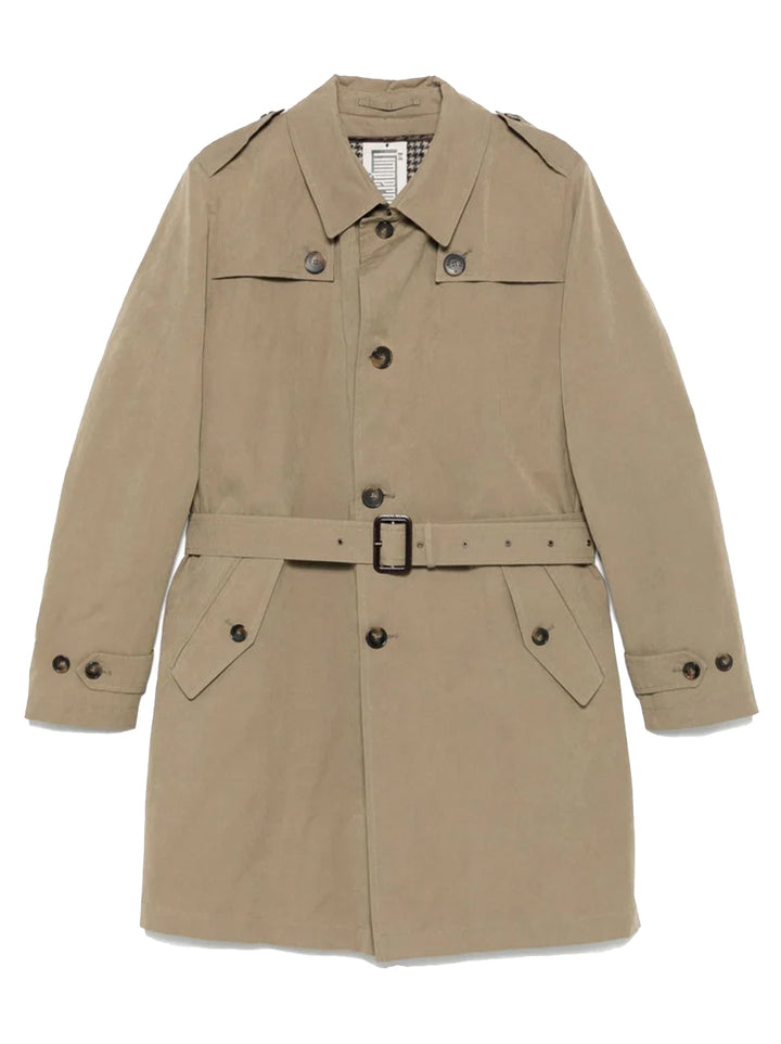I’impermeabile Gilberto Belted Trench Coat – Beige-45% katoen, 39% polyester, 16% nylon-HEREN JASSEN & JACKS-Beige