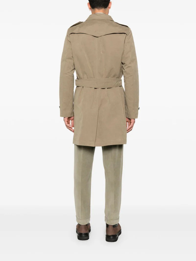 I’impermeabile Gilberto Belted Trench Coat – Beige-45% katoen, 39% polyester, 16% nylon-HEREN JASSEN & JACKS-Beige