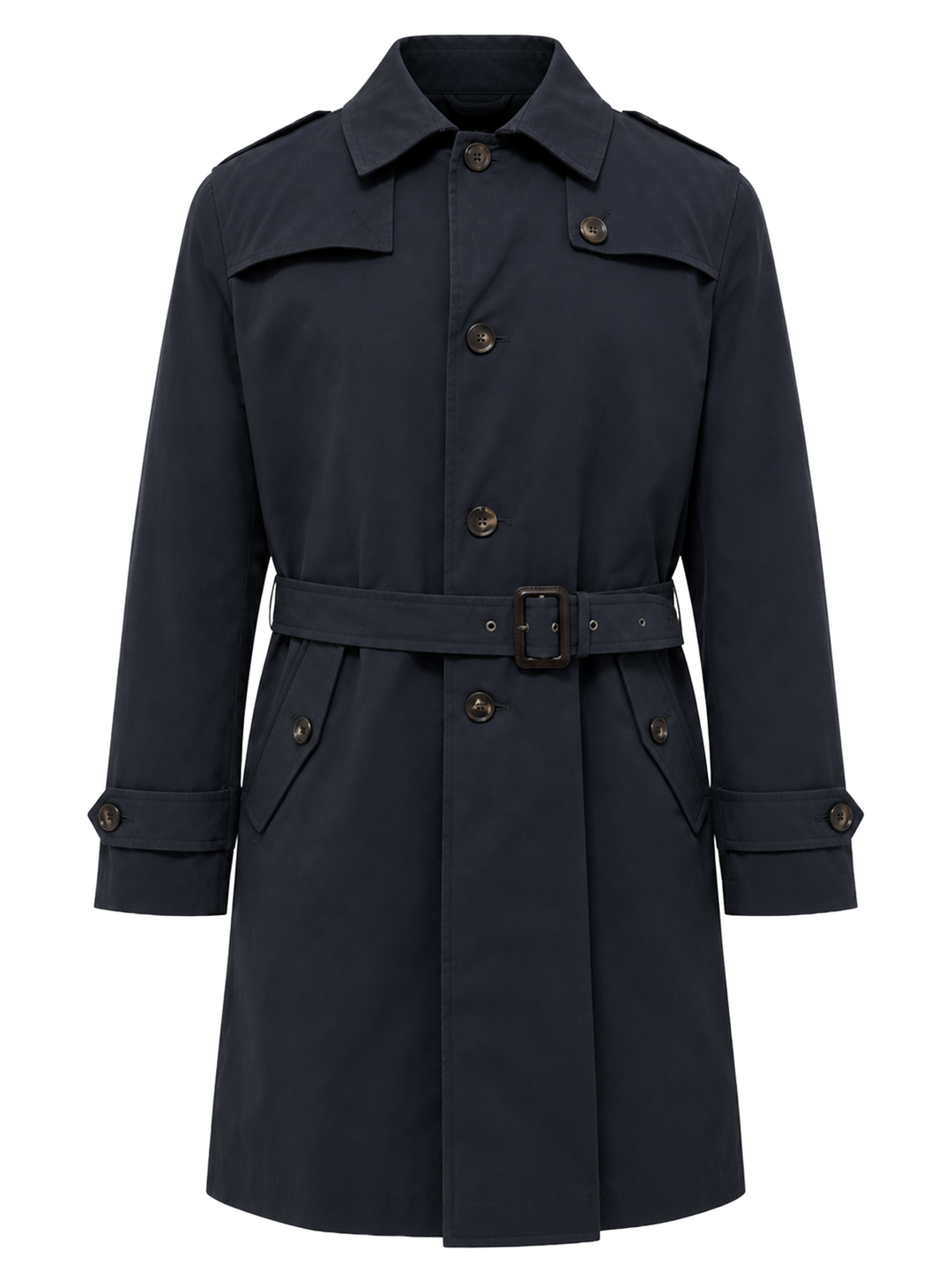 I’impermeabile Gilberto Trenchcoat – Blauw-45% katoen, 39% polyester, 16% nylon-HEREN JASSEN & JACKS-Blauw