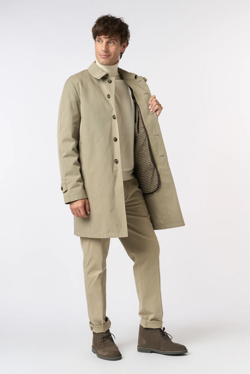 I’Impermeabile Martin+I Sportieve Jas – Beige-67% katoen, 33% polyamide-HEREN JASSEN & JACKS-Beige