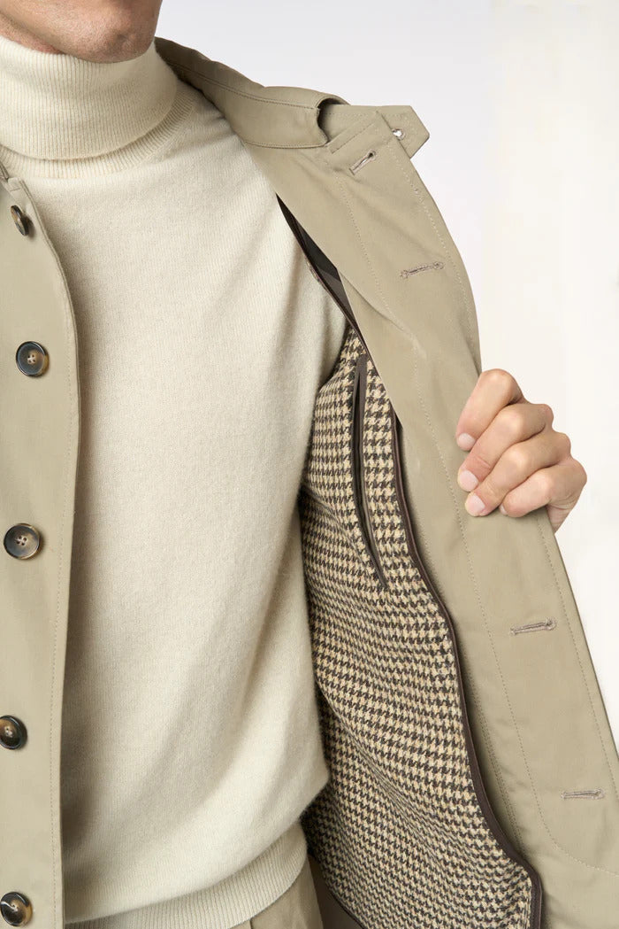 I’Impermeabile Martin+I Sportieve Jas – Beige-67% katoen, 33% polyamide-HEREN JASSEN & JACKS-Beige