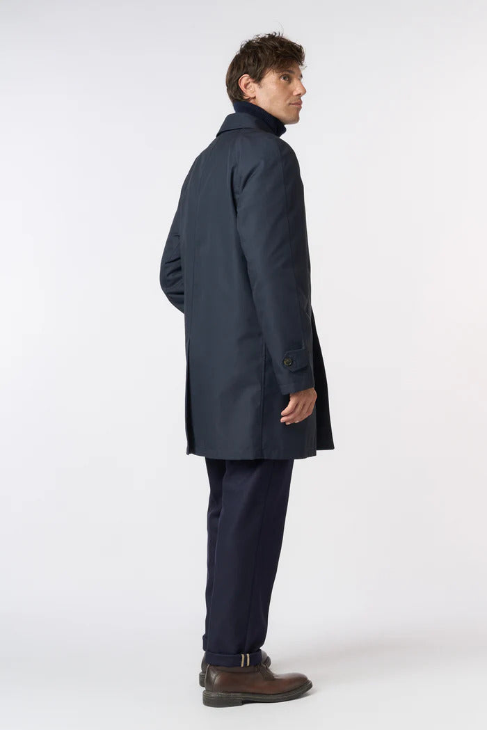 I’Impermeabile Martin+I Sportieve Jas – Blauw-67% katoen, 33% polyamide-HEREN JASSEN & JACKS-Blauw