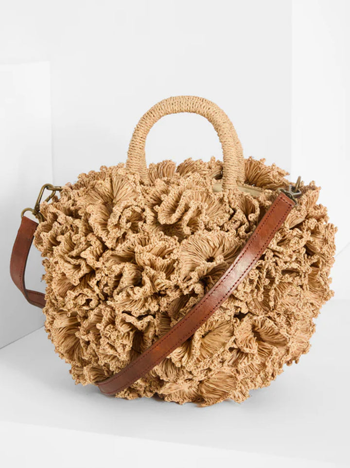 IBELIV Raffia Coral Tas – Bruin-DAMES ACCESSOIRES-Bruin