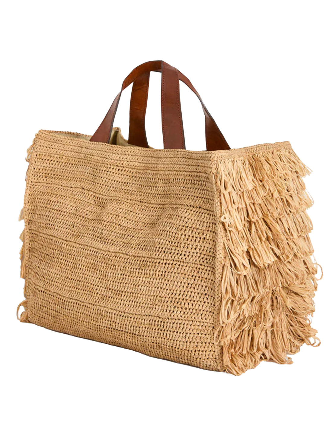 IBELIV Raffia Onja Tas-DAMES ACCESSOIRES-Bruin
