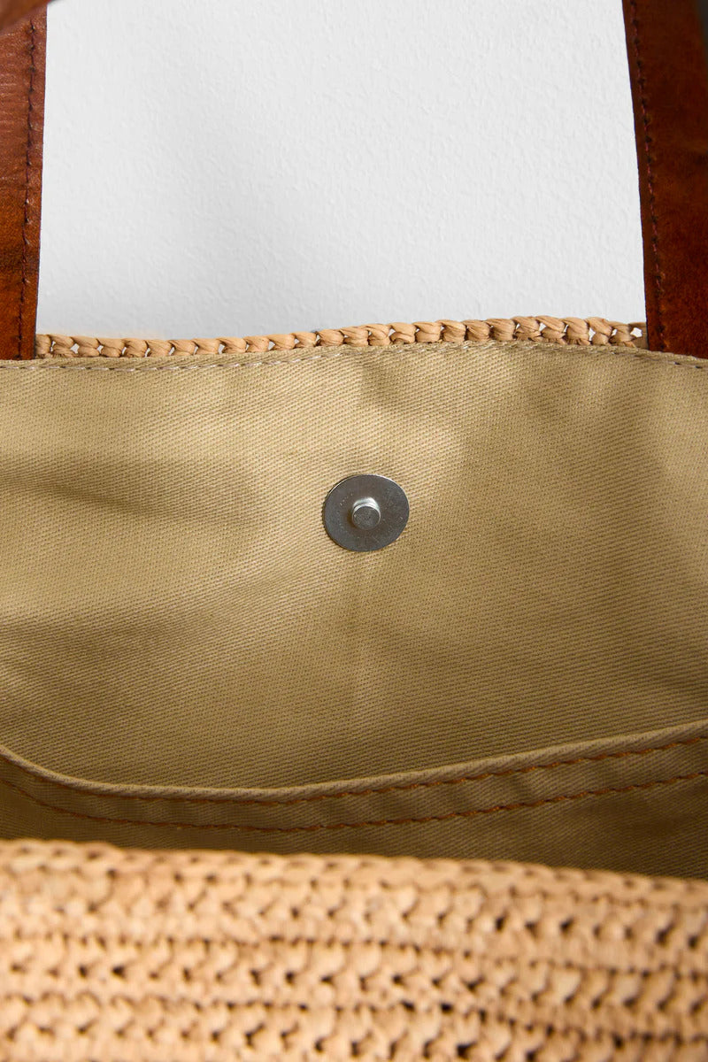 IBELIV Raffia Onja Tas-DAMES ACCESSOIRES-Bruin