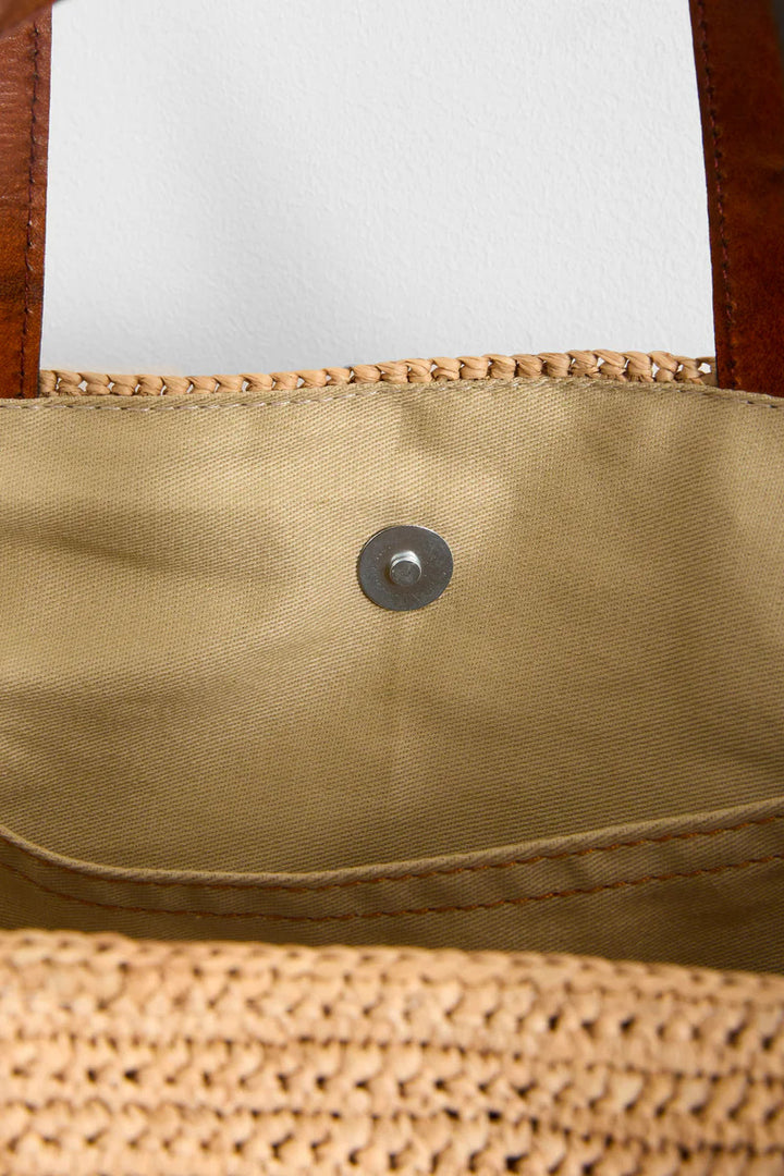 IBELIV Raffia Onja Tas-DAMES ACCESSOIRES-Bruin