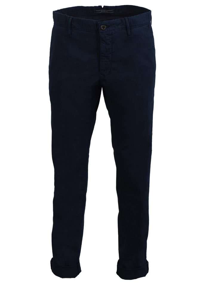 Incotex chino-96% katoen, 4% elastaan-HEREN BROEKEN-Blauw