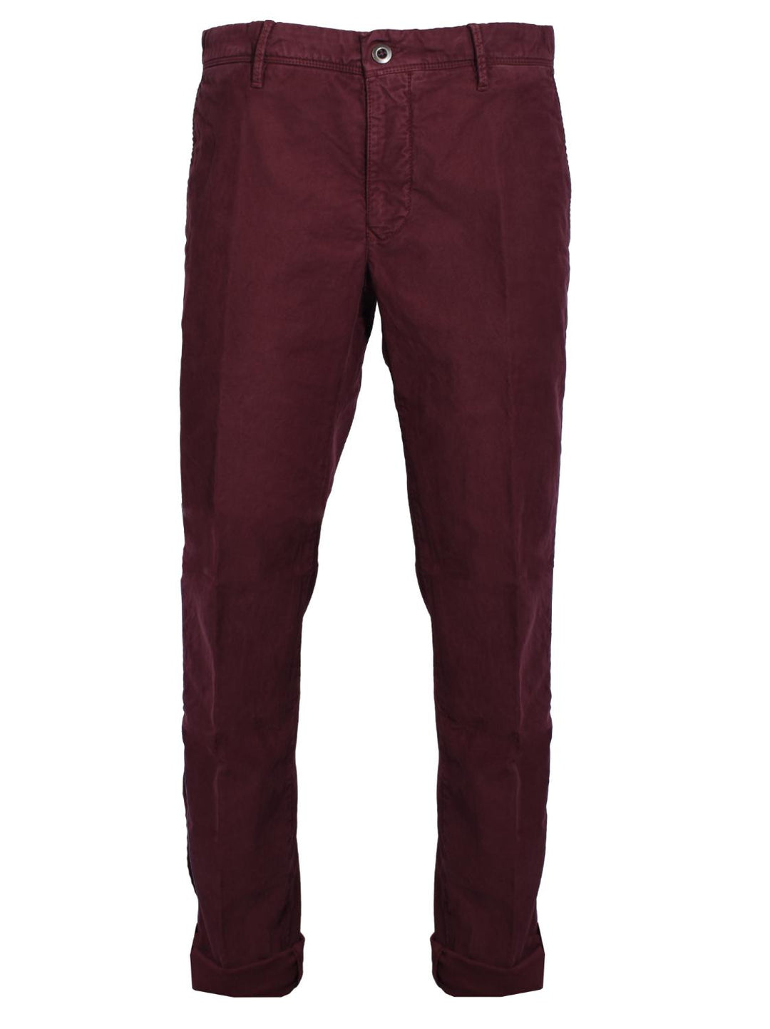 Incotex chino-98% katoen, 2% elasthaan-HEREN BROEKEN-Rood