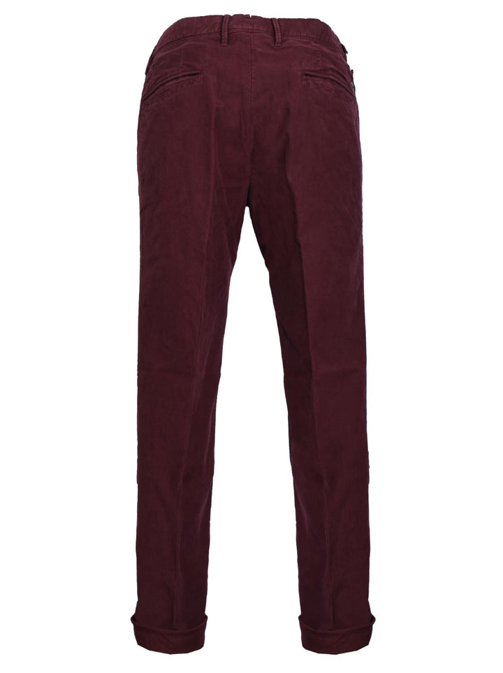 Incotex chino-98% katoen, 2% elasthaan-HEREN BROEKEN-Rood