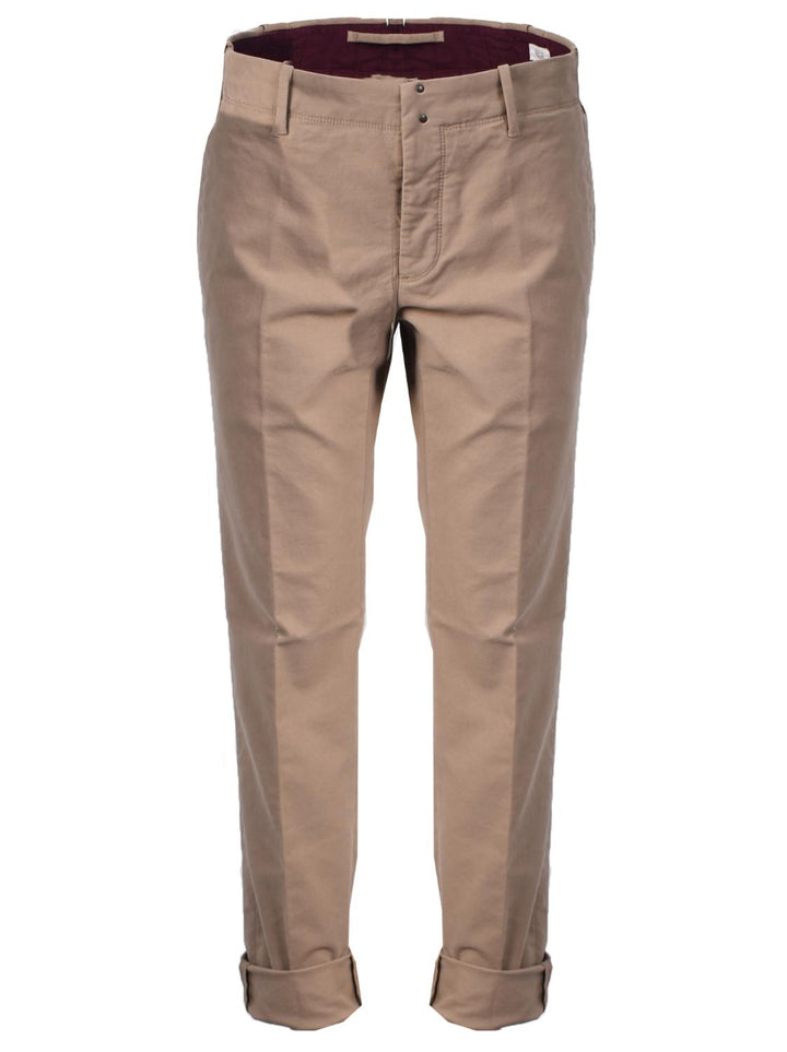 Incotex chino slim fit-98% katoen<br />2% elastan-HEREN BROEKEN-Beige