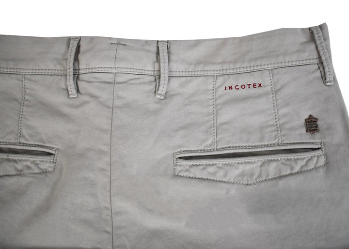 Incotex slim fit chino-98% katoen, 2% elasthaan-HEREN BROEKEN-Beige