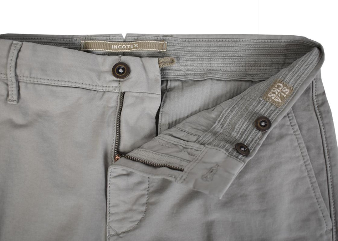 Incotex slim fit chino-98% katoen, 2% elasthaan-HEREN BROEKEN-Beige