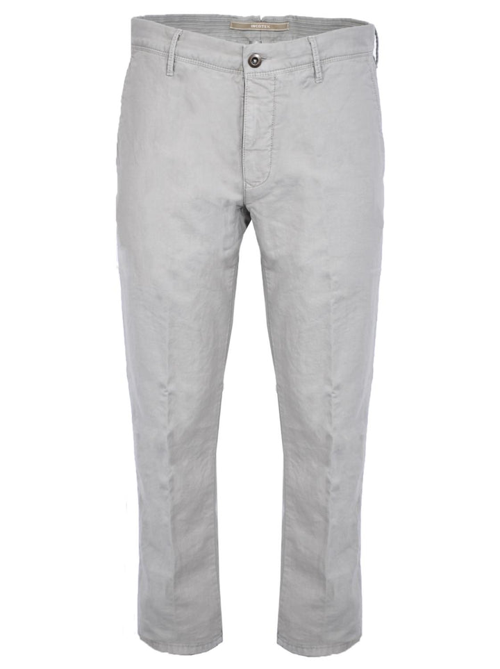 Incotex slim fit chino-98% katoen, 2% elasthaan-HEREN BROEKEN-Beige