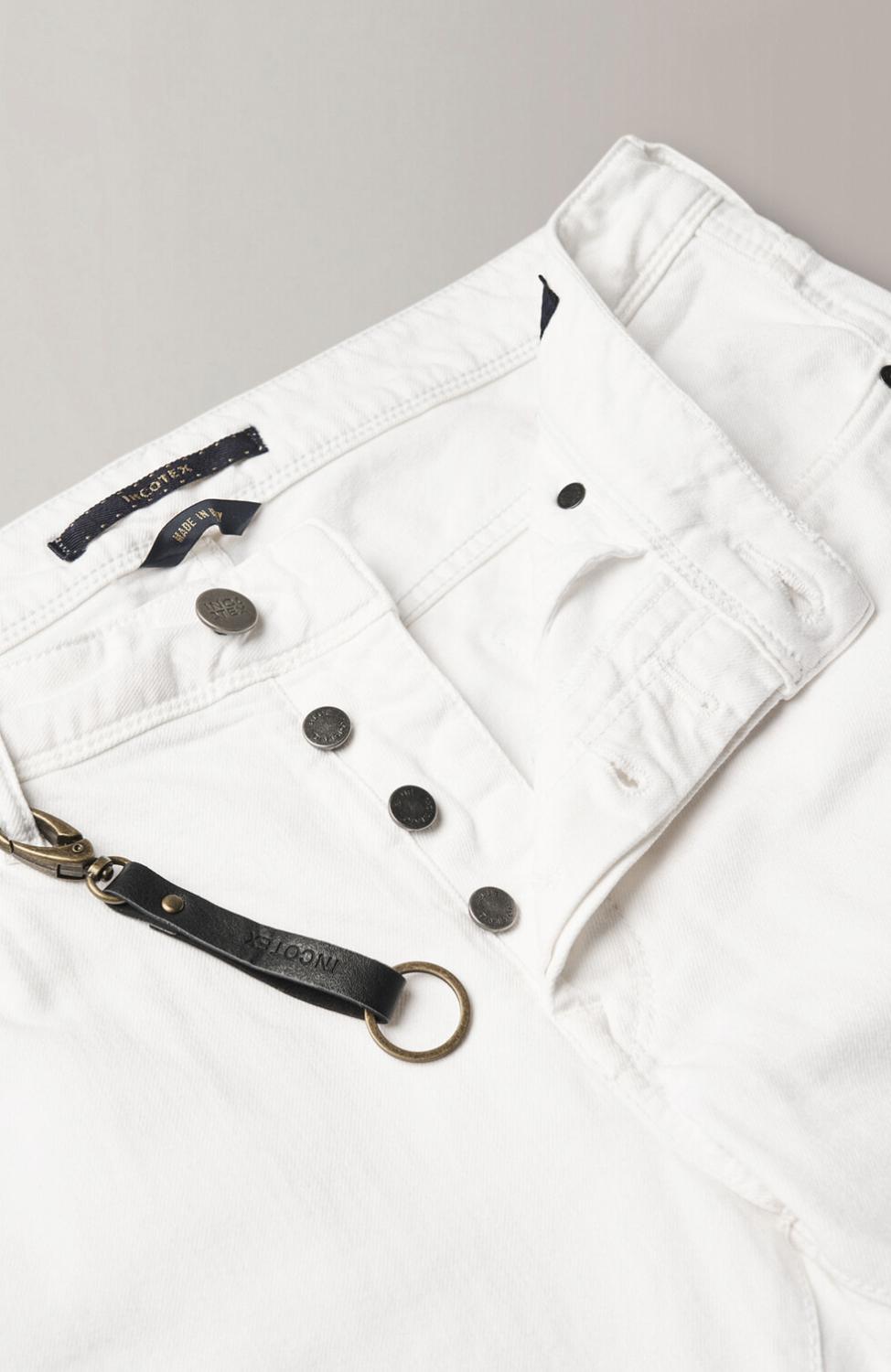 Incotex slim fit jeans wit-98% katoen; 2% elastaan-HEREN BROEKEN-Wit