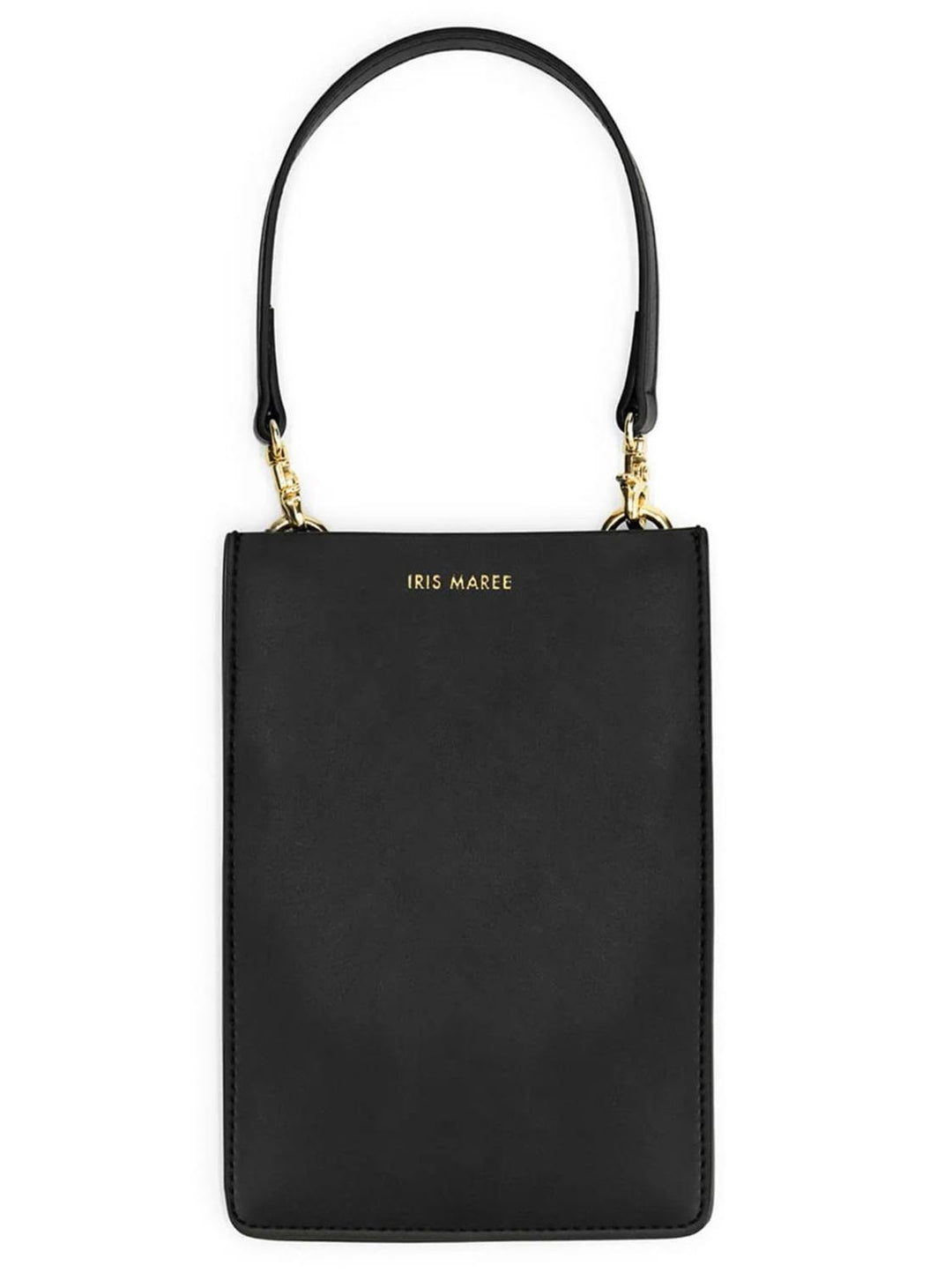 IRIS MAREE tas MERRY POUCH-Metallic Kayla-stof met voering van gerecycled katoen-DAMES ACCESSOIRES-Zwart