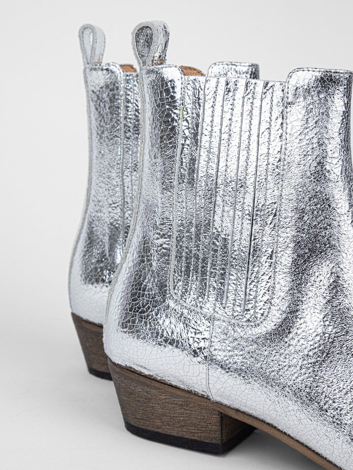 Ivylee Copenhagen BAILEY zilver-Bovenwerk: metallic leer<br />Voering: leer-DAMES SCHOENEN-Zilver