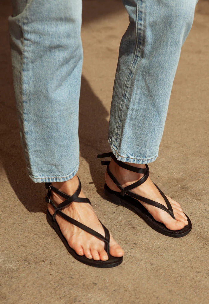 Ivylee Copenhagen olive anilin black-DAMES SCHOENEN-Zwart