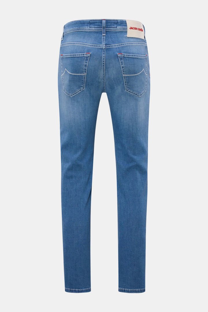 Jacob Cohën 5P Super slim fit Nick Slim-94% Katoen<br />4% Elastomultiester<br />2% Elastaan-HEREN BROEKEN-Blauw