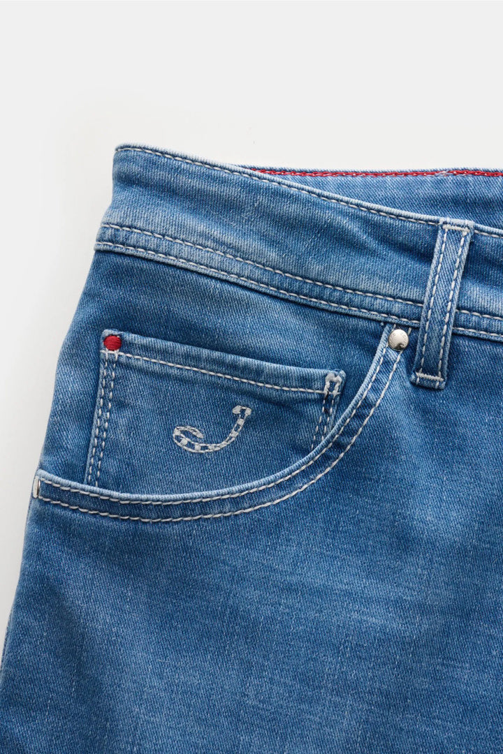 Jacob Cohën 5P Super slim fit Nick Slim-94% Katoen<br />4% Elastomultiester<br />2% Elastaan-HEREN BROEKEN-Blauw