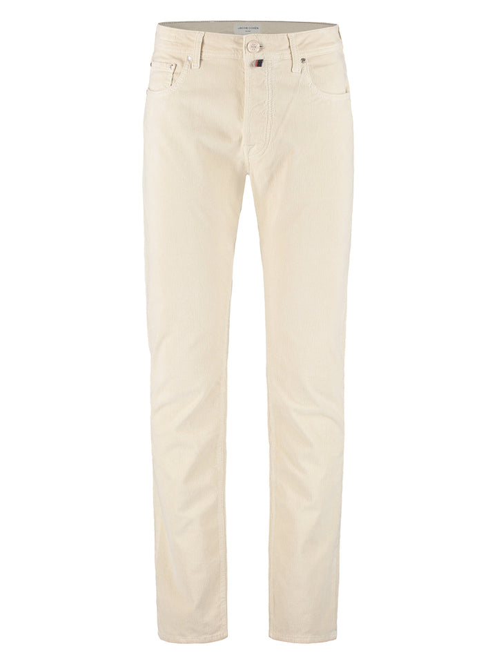 Jacob Cohën Bard 5‑Pocket – Beige-98% katoen, 2% elastaan-HEREN BROEKEN-Room