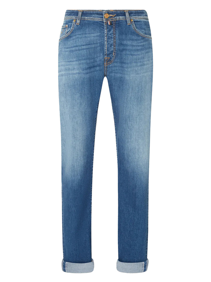 Jacob Cohën Bard 5-Pocket Broek – Beige-92% katoen, 6% ema, 2% elasthaan-HEREN BROEKEN-Blauw