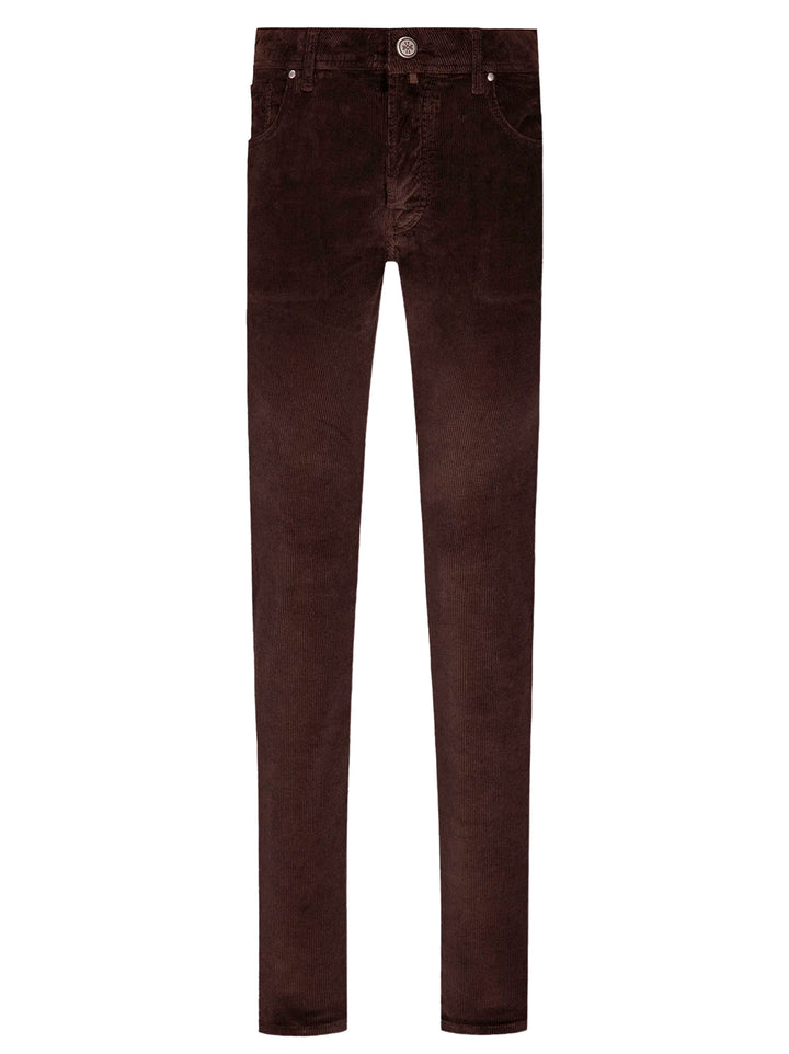 Jacob Cohën Bard Corduroy Broek – Bruin-78% katoen, 20% modal, 2% elasthaan-HEREN BROEKEN-Bruin