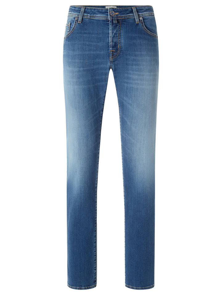 Jacob Cohën Bard Fast Jeans – Blauw-92% katoen, 6% elastomultiester, 2% elasthaan-HEREN BROEKEN-Blauw