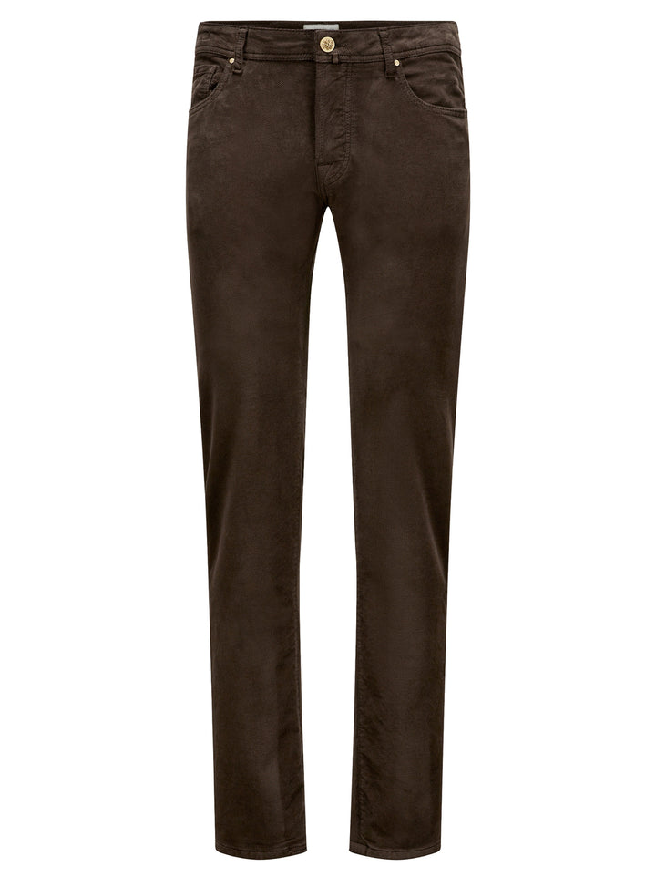Jacob Cohën Bard Jeans – Bruin-98% katoen, 2% elasthaan-HEREN BROEKEN-Bruin