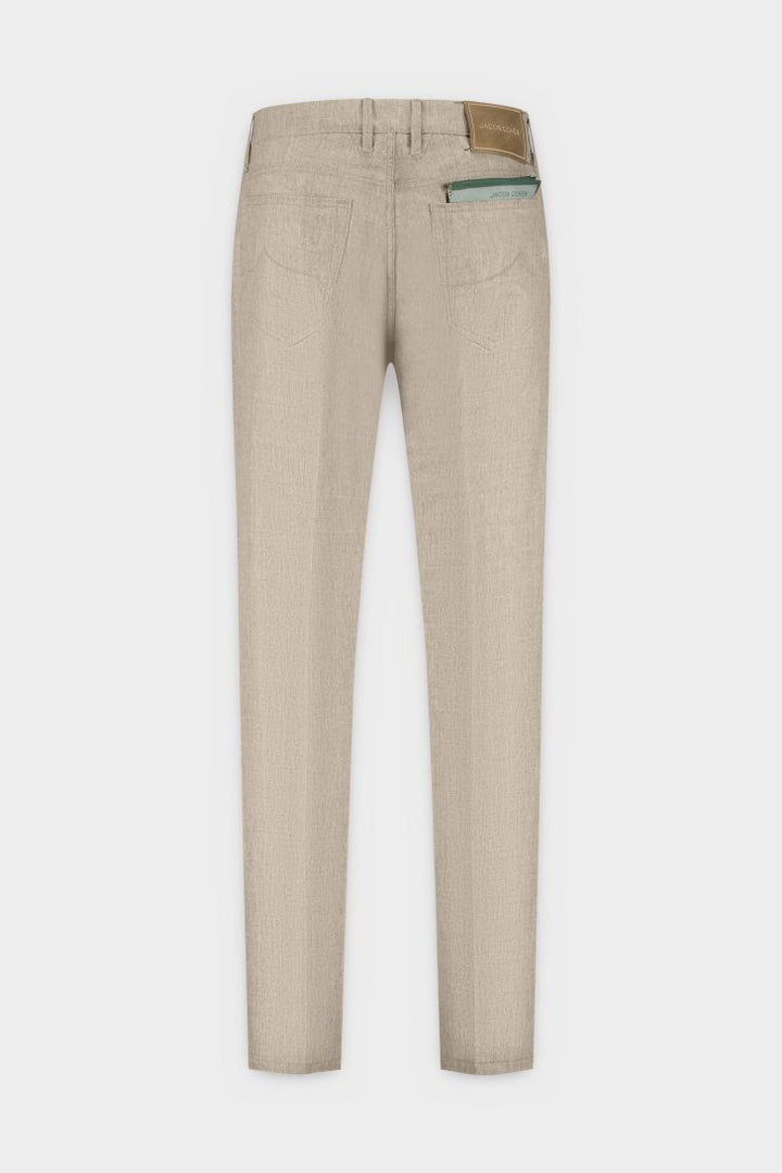 Jacob Cohën Bard Wollen Pantalon – Beige-99% wol, 1% elasthaan-HEREN BROEKEN-Beige
