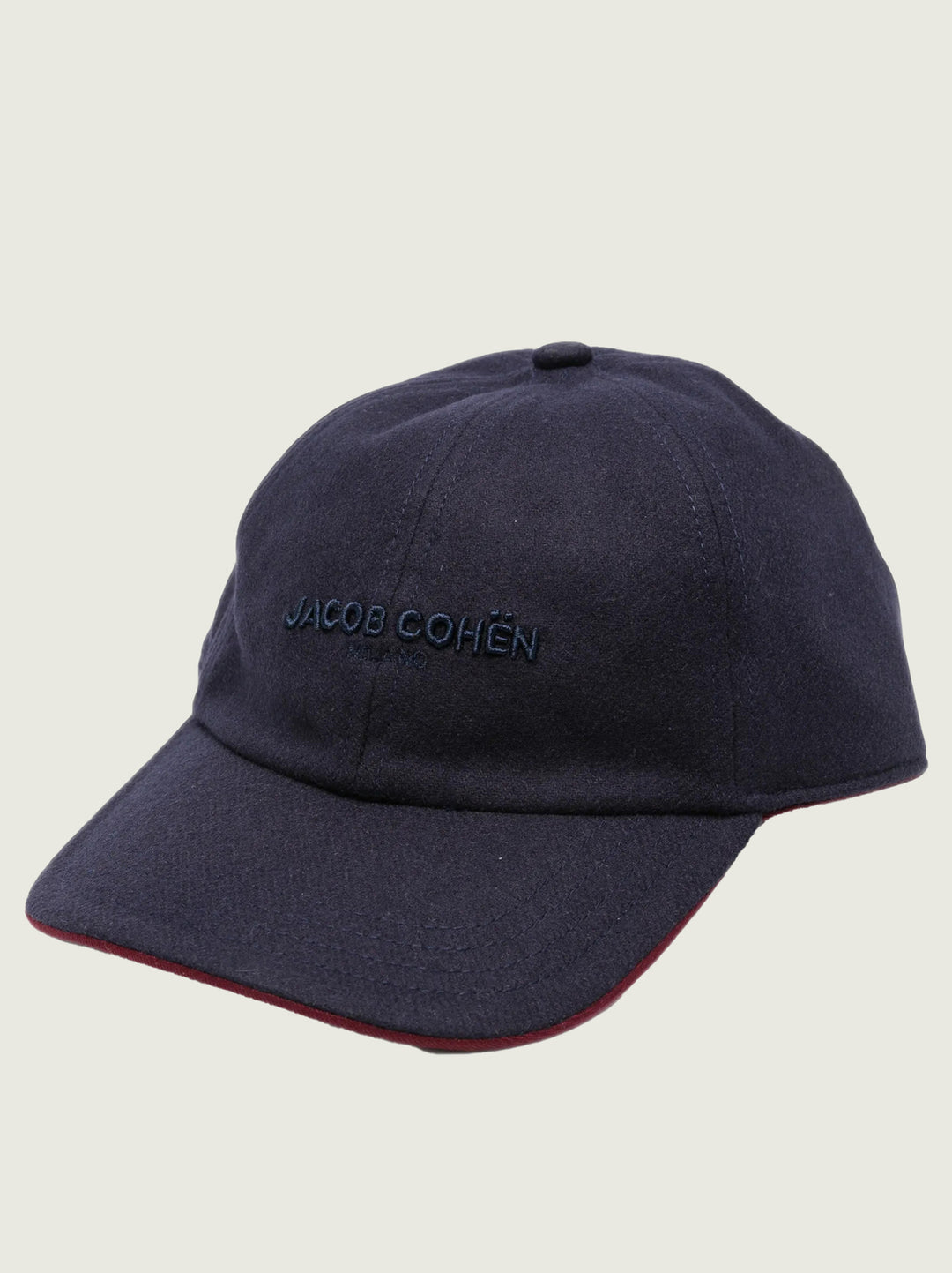 Jacob Cohën Baseball Pet – Blauw-67% polyester, 15% wol, 15% lyocell, 3% elasthaan-HEREN ACCESSOIRES-Blauw