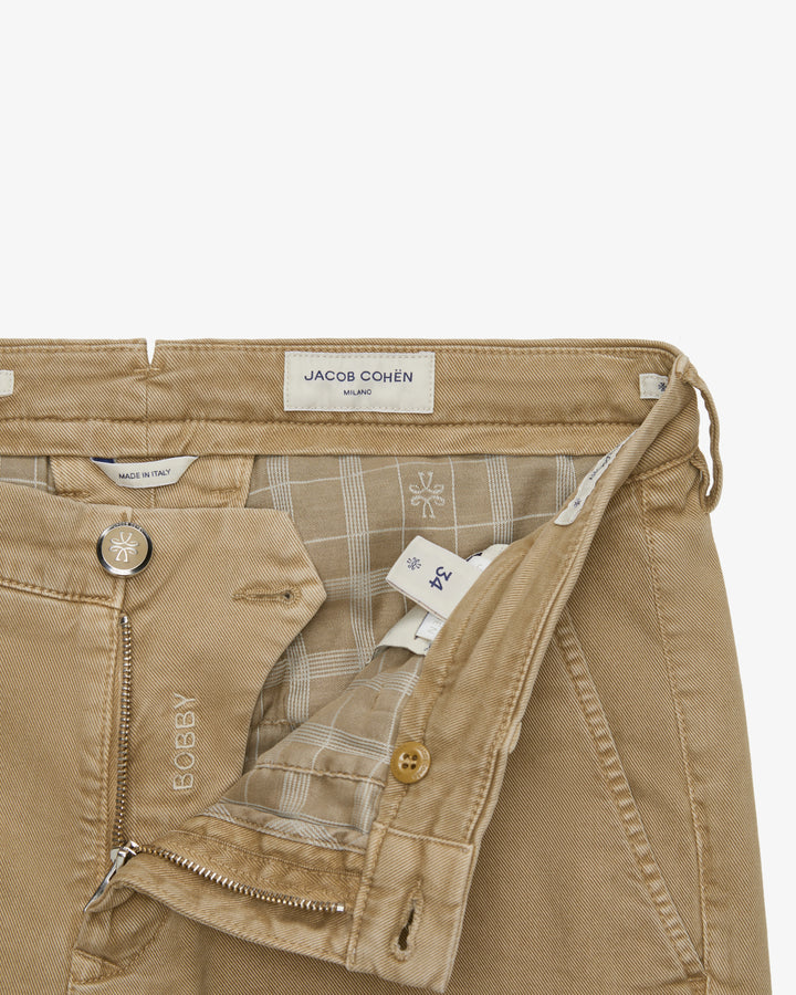 Jacob Cohën Bobby Chino – Beige-98% katoen, 2% elasthaan-HEREN BROEKEN-Beige