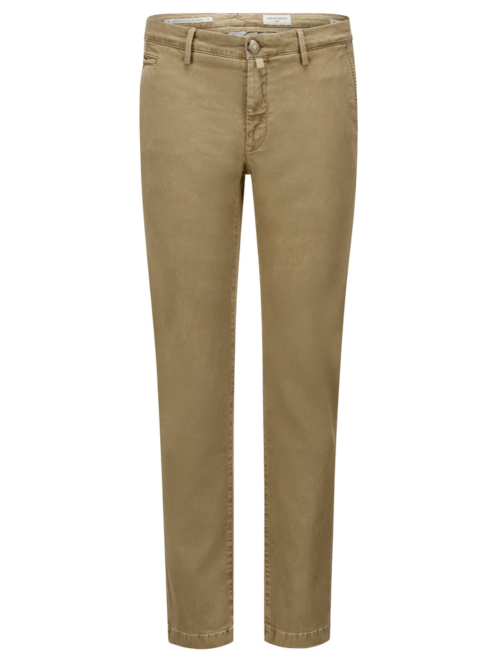 Jacob Cohën Bobby Chino – Beige-98% katoen, 2% elasthaan-HEREN BROEKEN-Beige