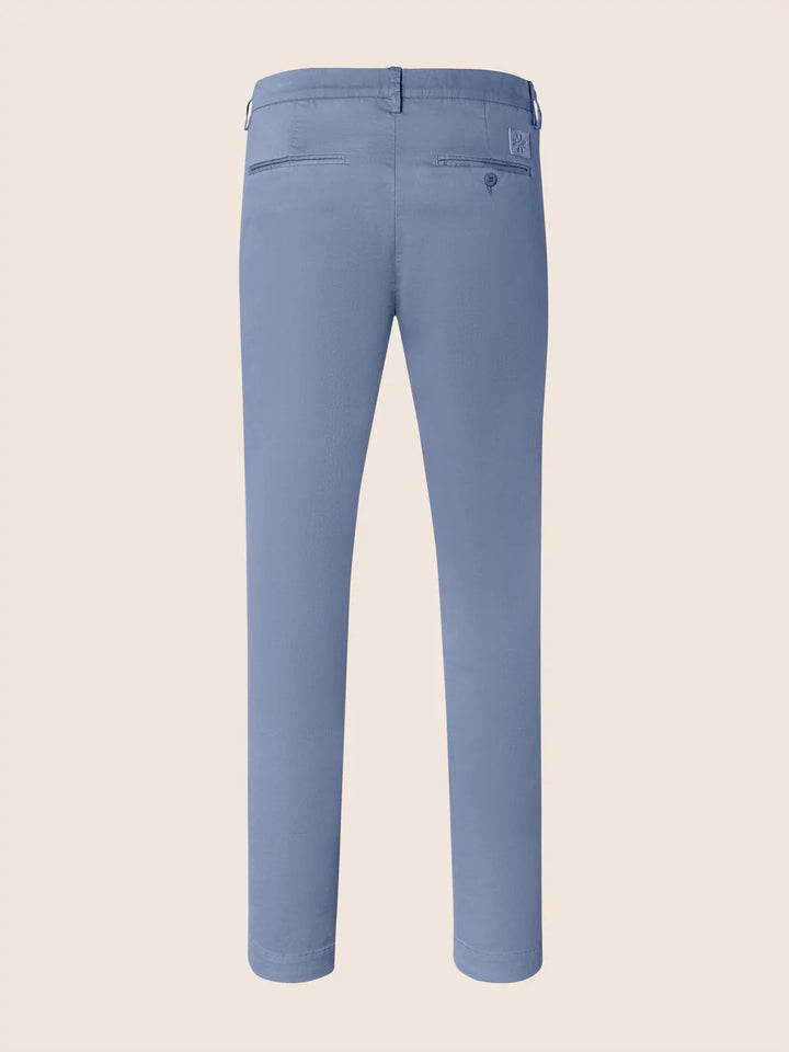Jacob Cohën Bobby slim fit chino – Blauw-55% katoen, 42% lycra, 3% elastaan-HEREN BROEKEN-Blauw