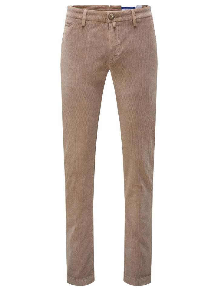 Jacob Cohen BOBBY slimfit Broek corduroy-78% katoen<br />20% Modal<br />2% Spandex-HEREN BROEKEN-Bruin